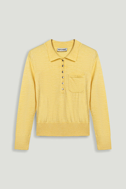 Relaxed Polo Knit Sweater