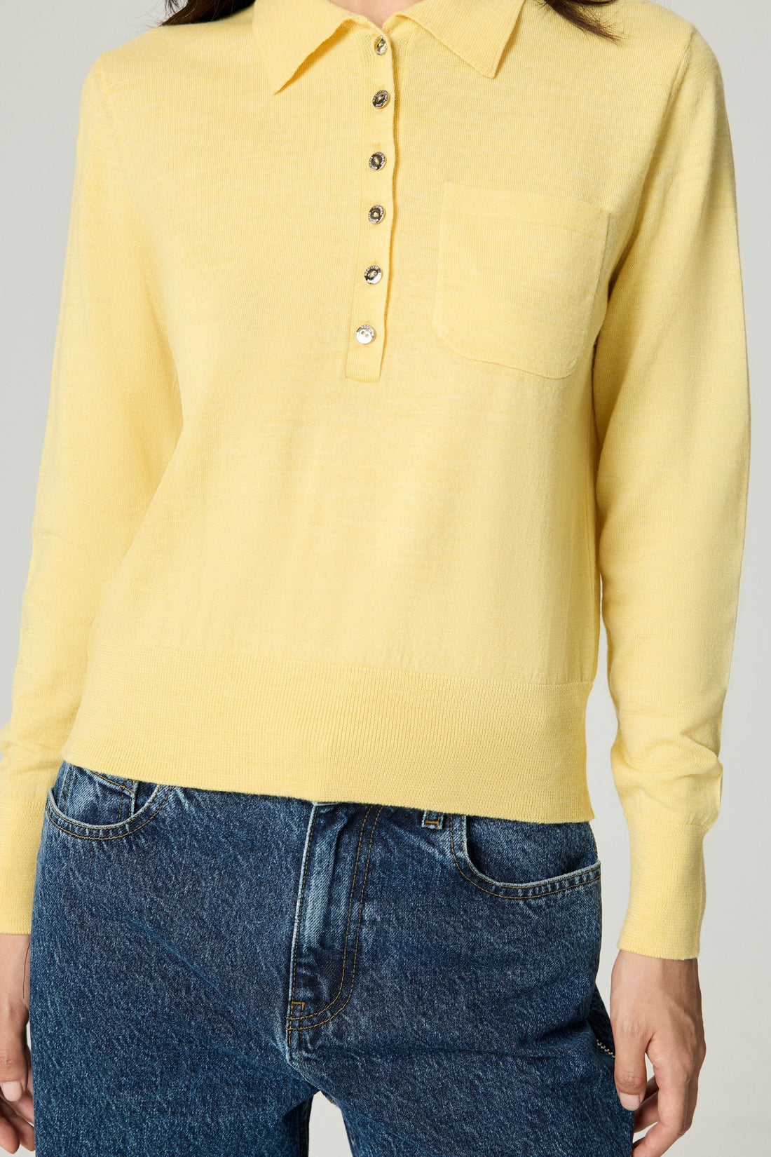 Relaxed Polo Knit Sweater