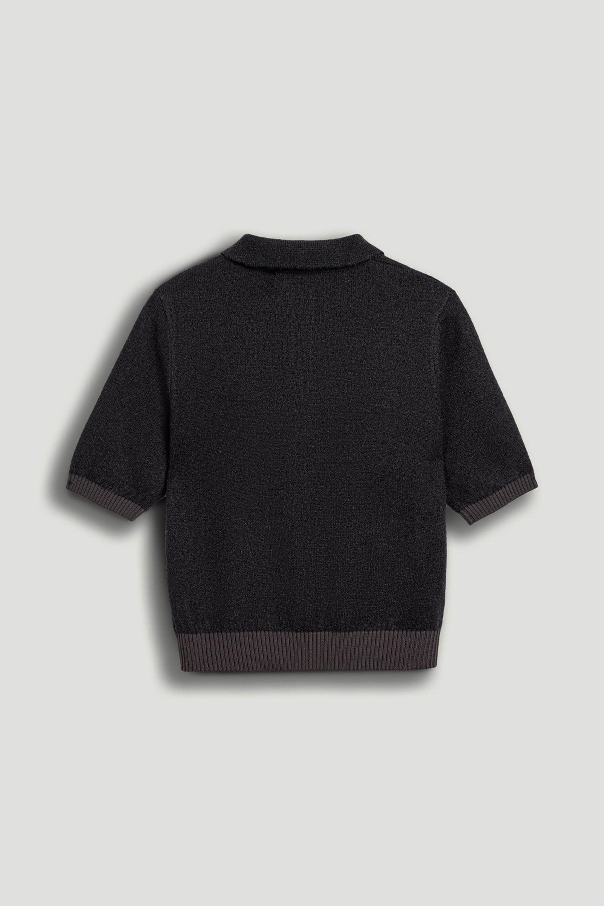 Contrast-Trim Short-Sleeve Cardigan