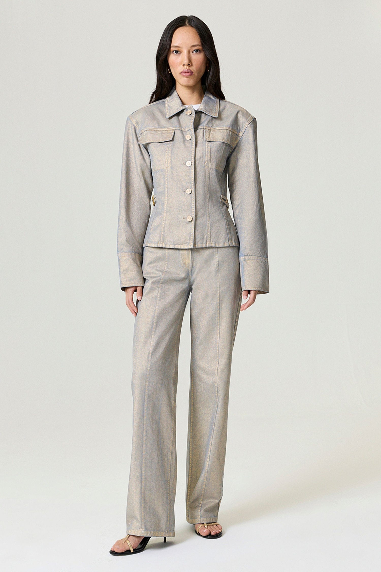 Metallic Denim Jacket