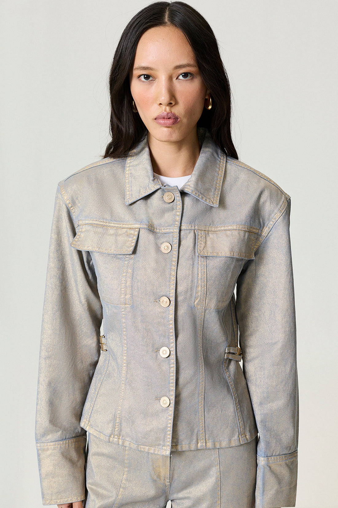 Metallic Denim Jacket