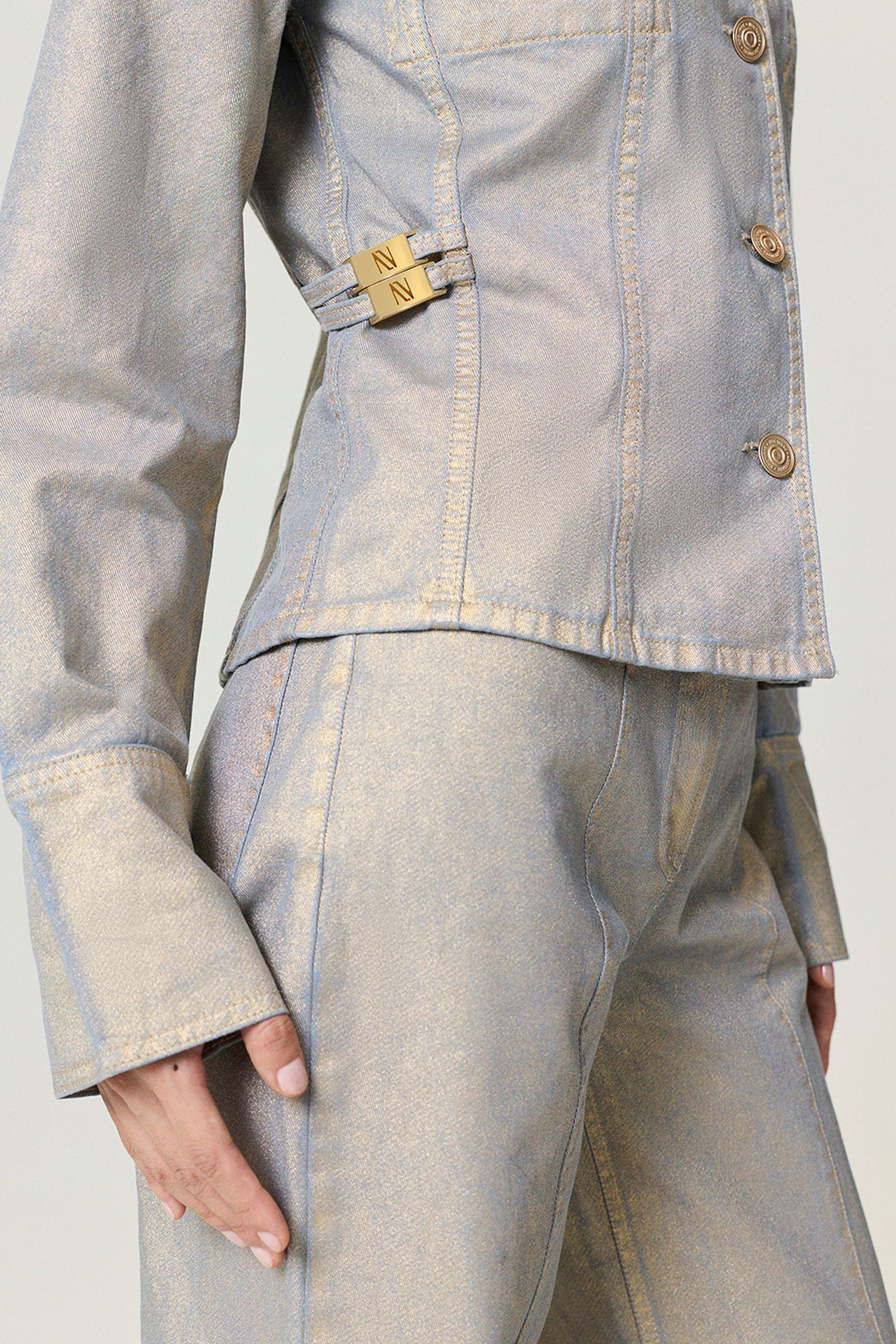 Metallic Denim Jacket