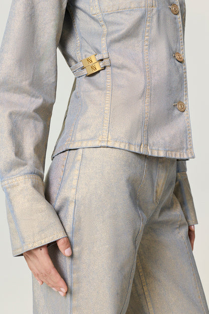Metallic Denim Jacket