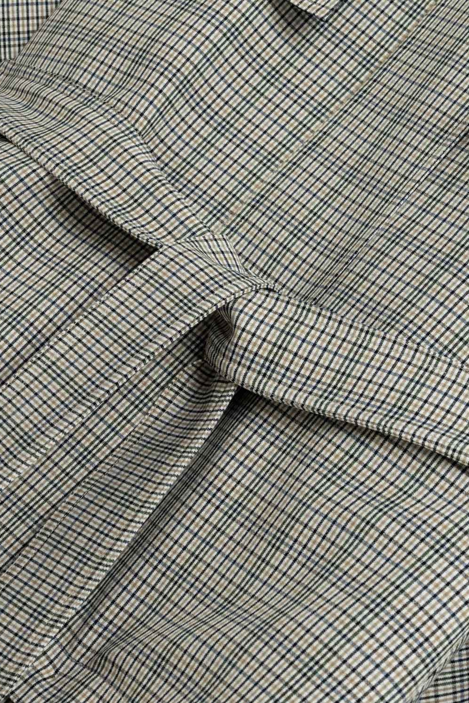 Belted Glen Check Cape Trench