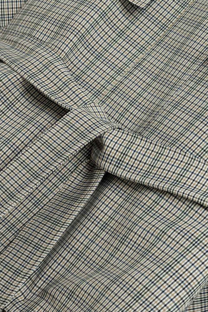 Belted Glen Check Cape Trench