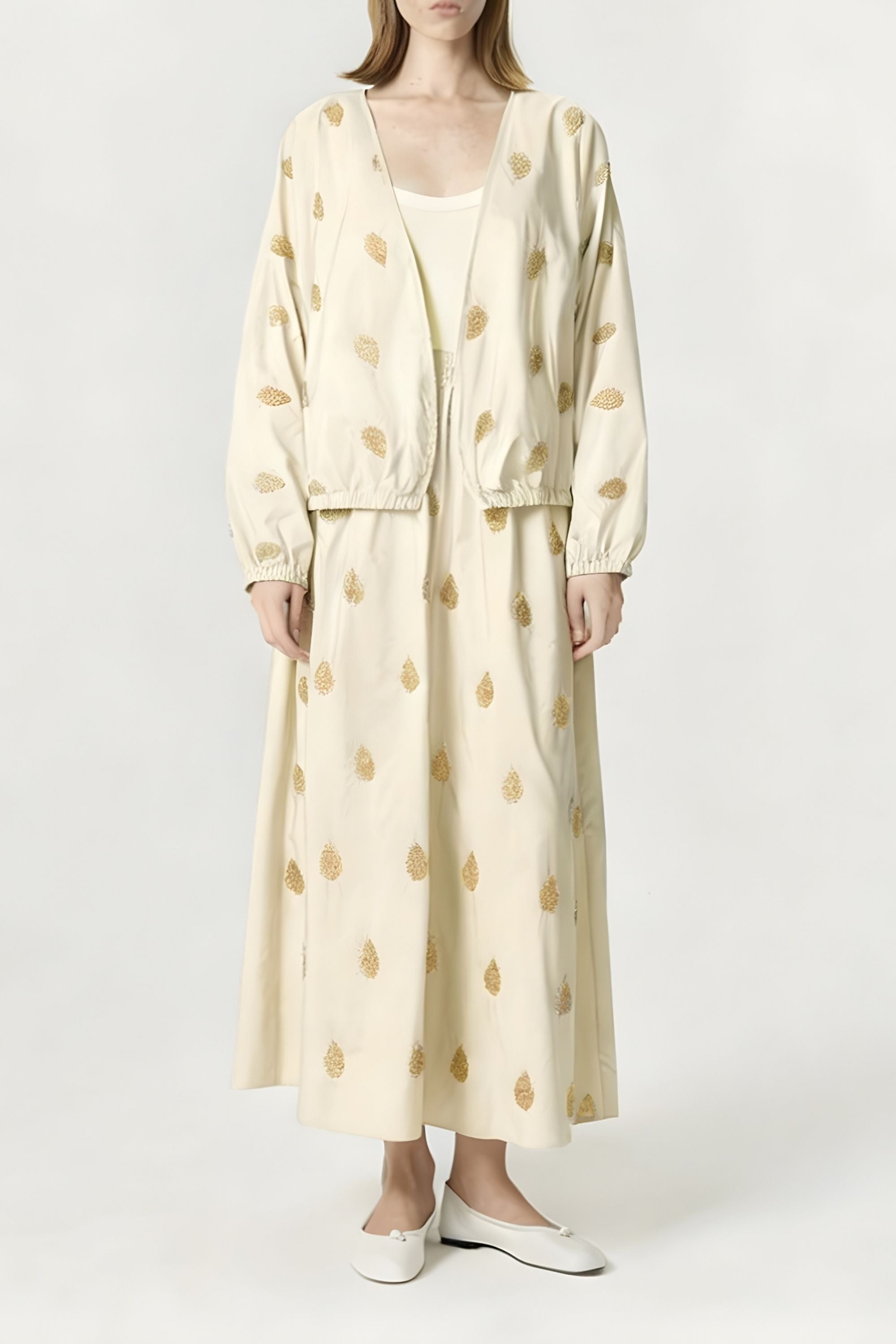 Beaded Embroidered Maxi Skirt