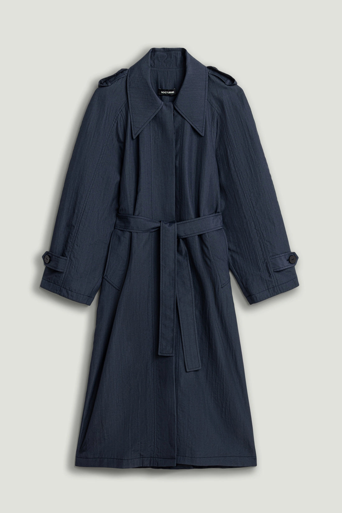 Single-Breasted Cotton Trench Coat