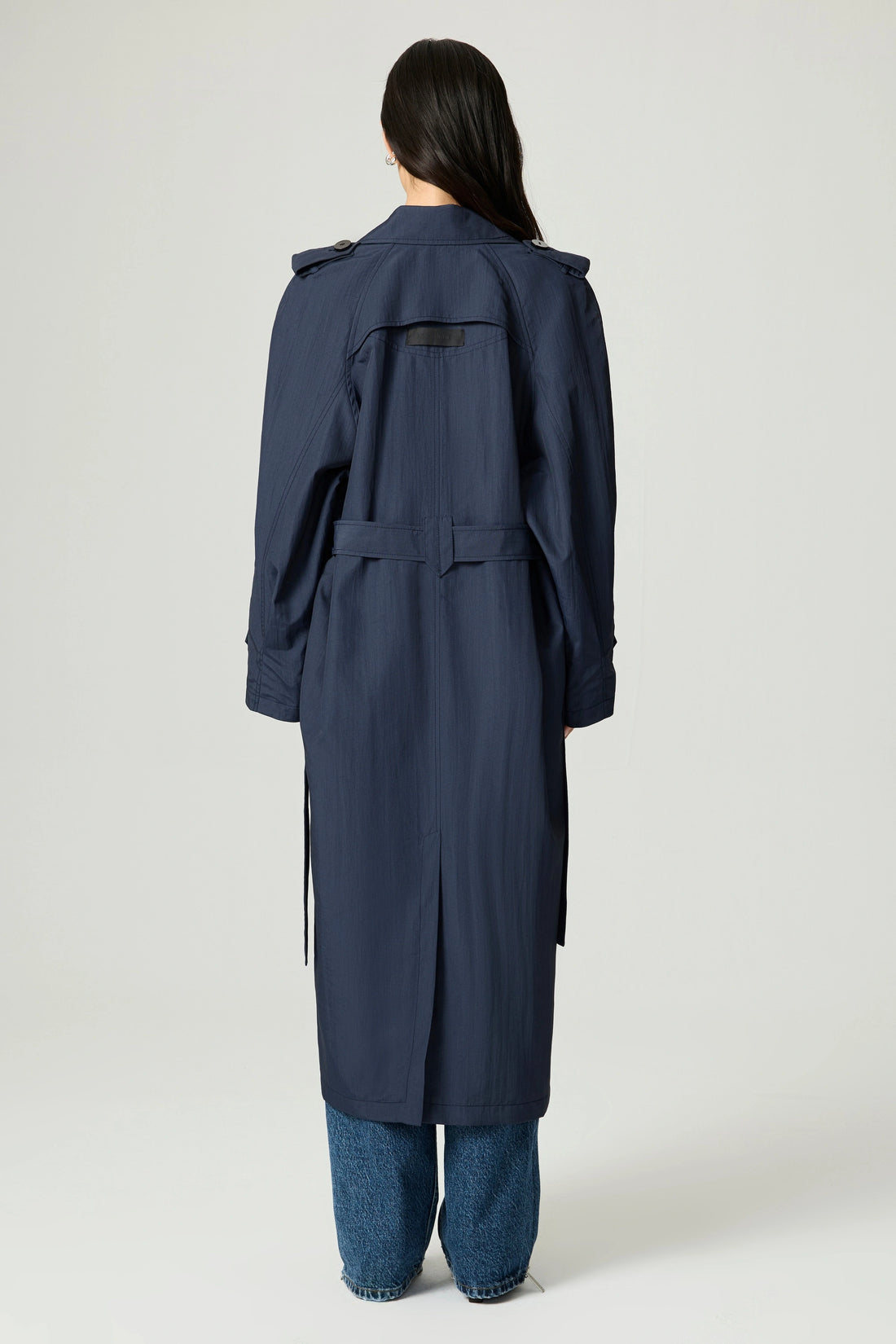 Single-Breasted Cotton Trench Coat