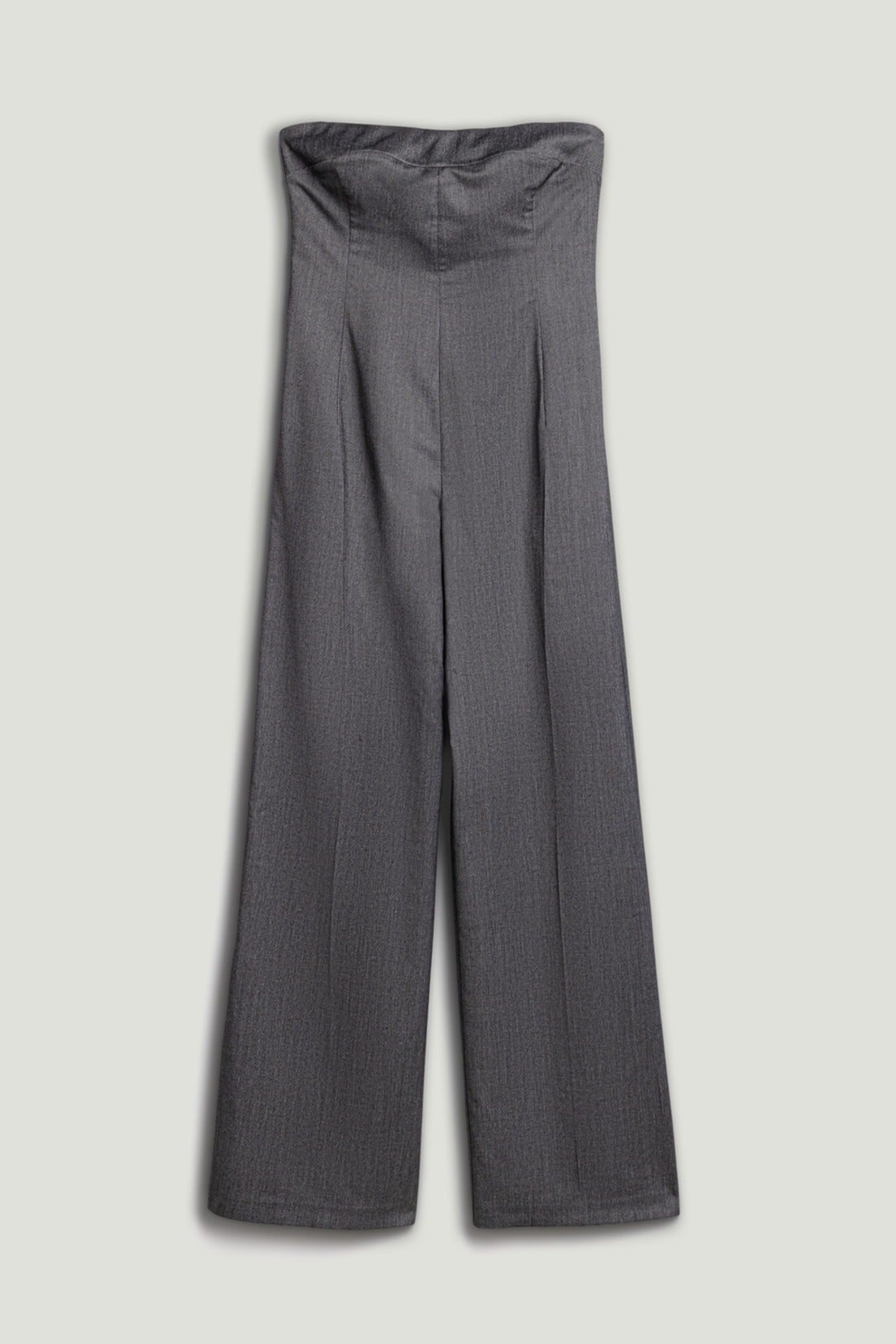 Strapless Wide-Leg Tailored Jumpsuit