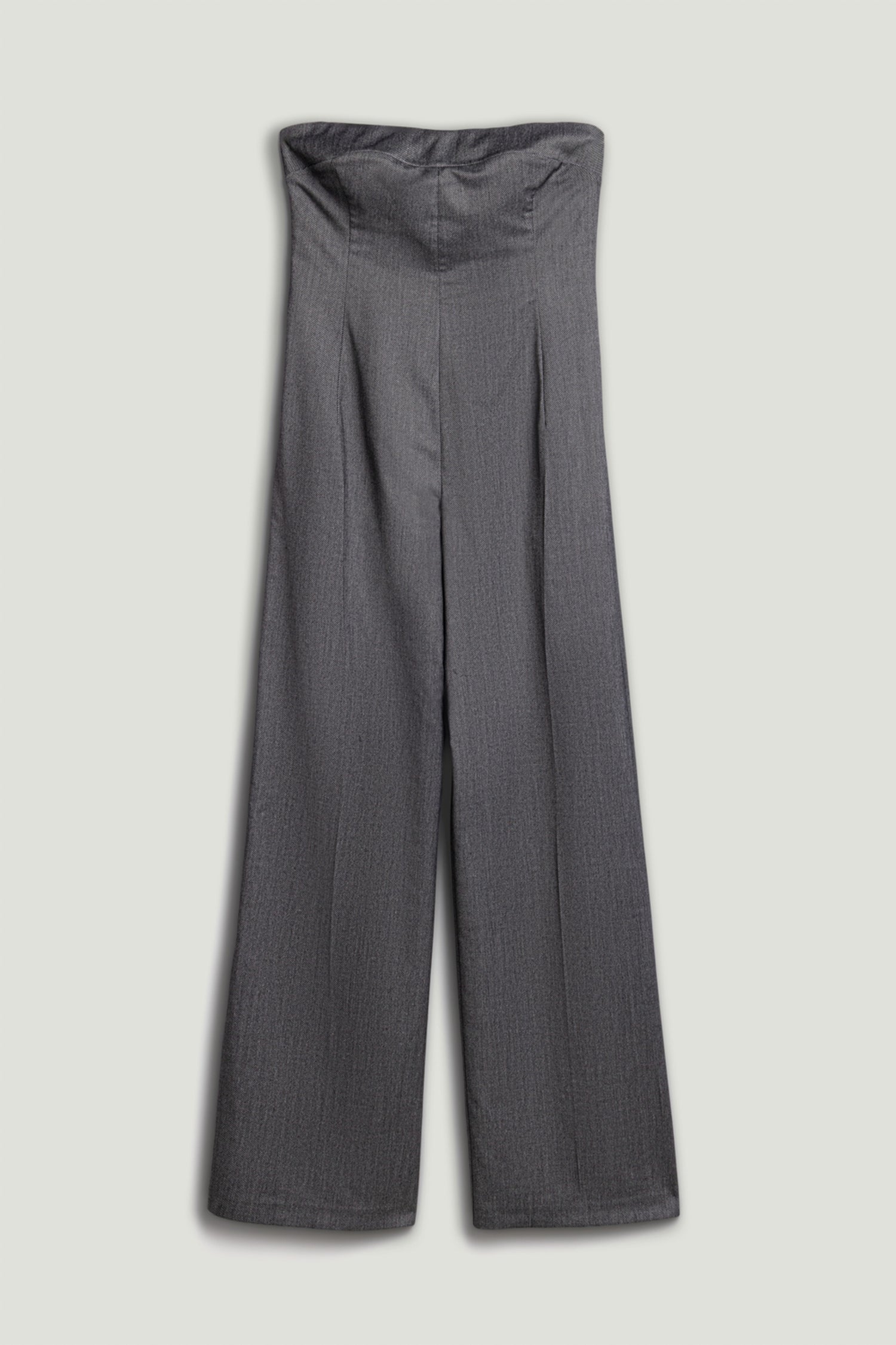 Strapless Wide-Leg Tailored Jumpsuit