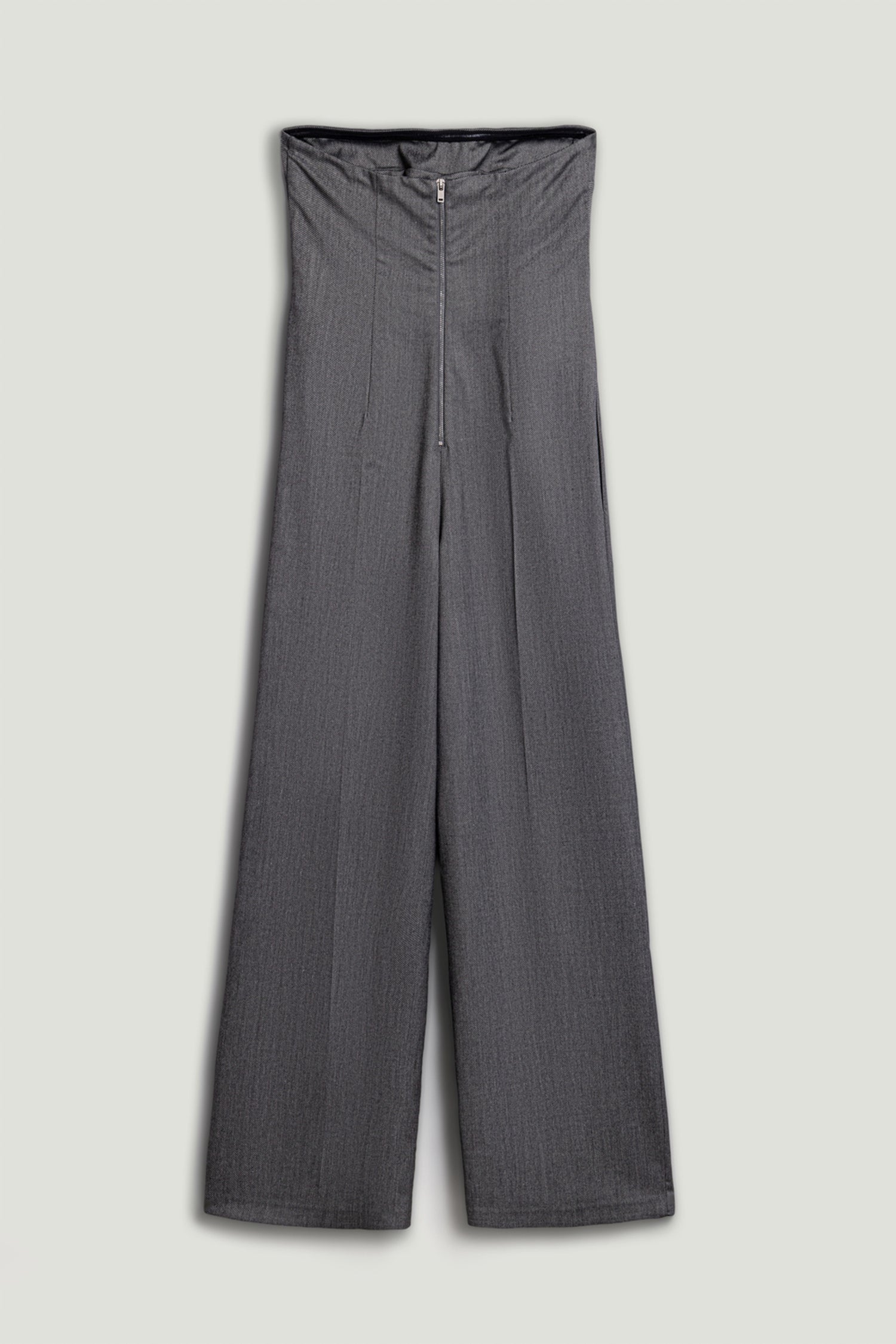 Strapless Wide-Leg Tailored Jumpsuit