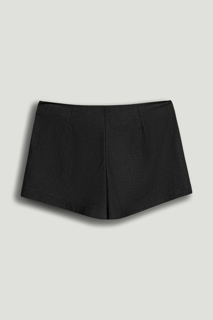 Black Low Rise Mini Skort