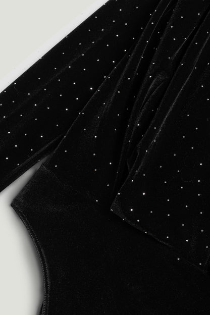 Plunge V-Neck Embellished Bodysuit