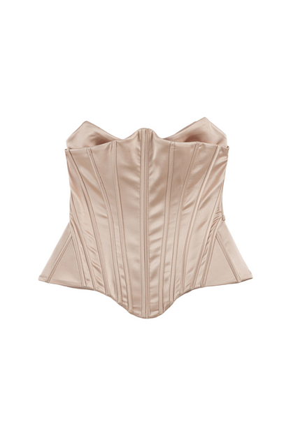 Sculpted Satin Corset Top