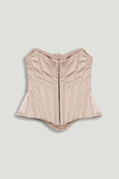 Sculpted Satin Corset Top