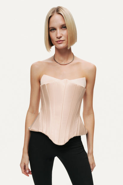 Sculpted Satin Corset Top