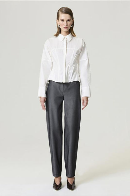 Structured Corset-Inspired Shirt