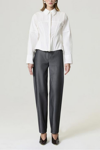 Structured Corset-Inspired Shirt