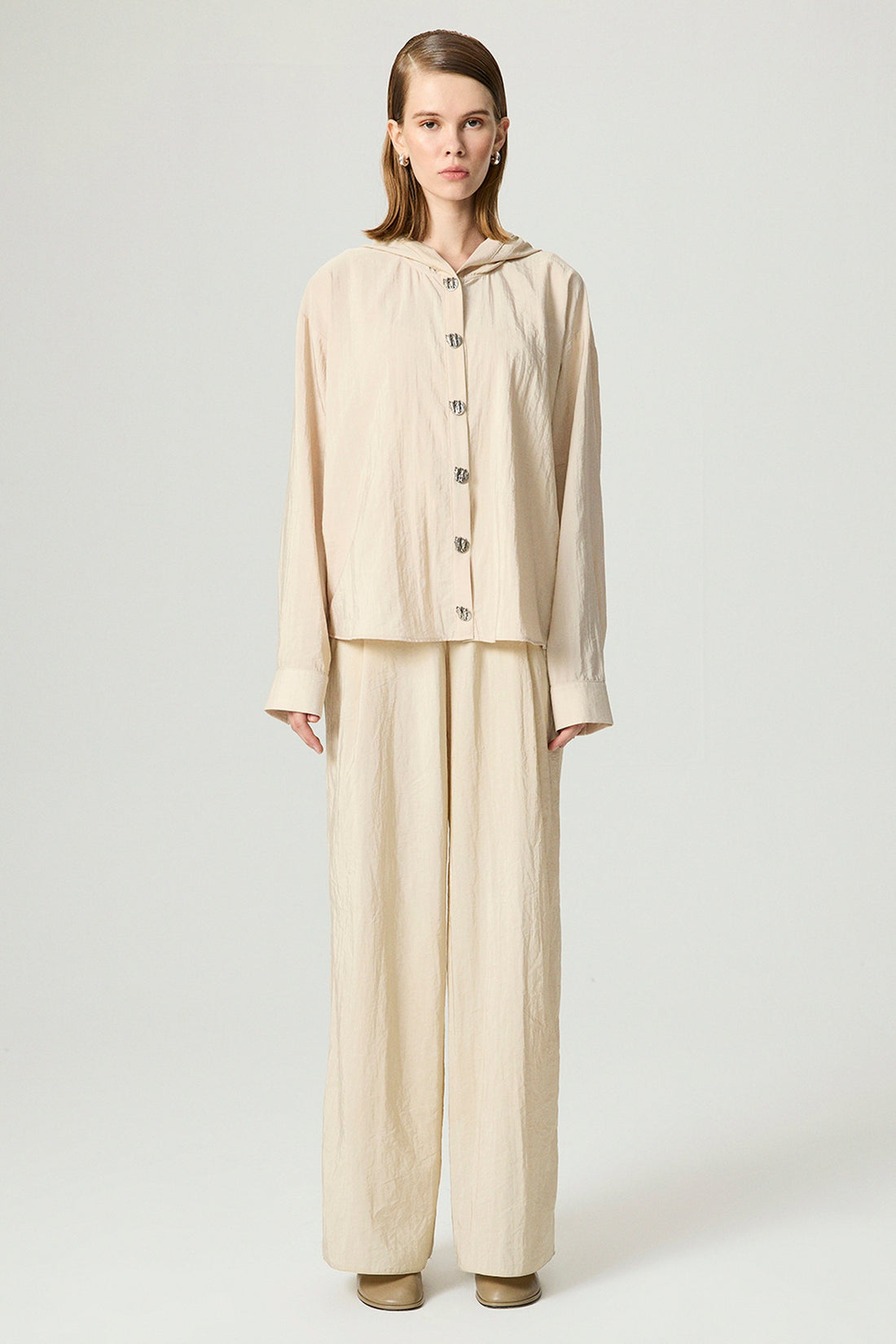 Drawstring-Waist Relaxed Pants