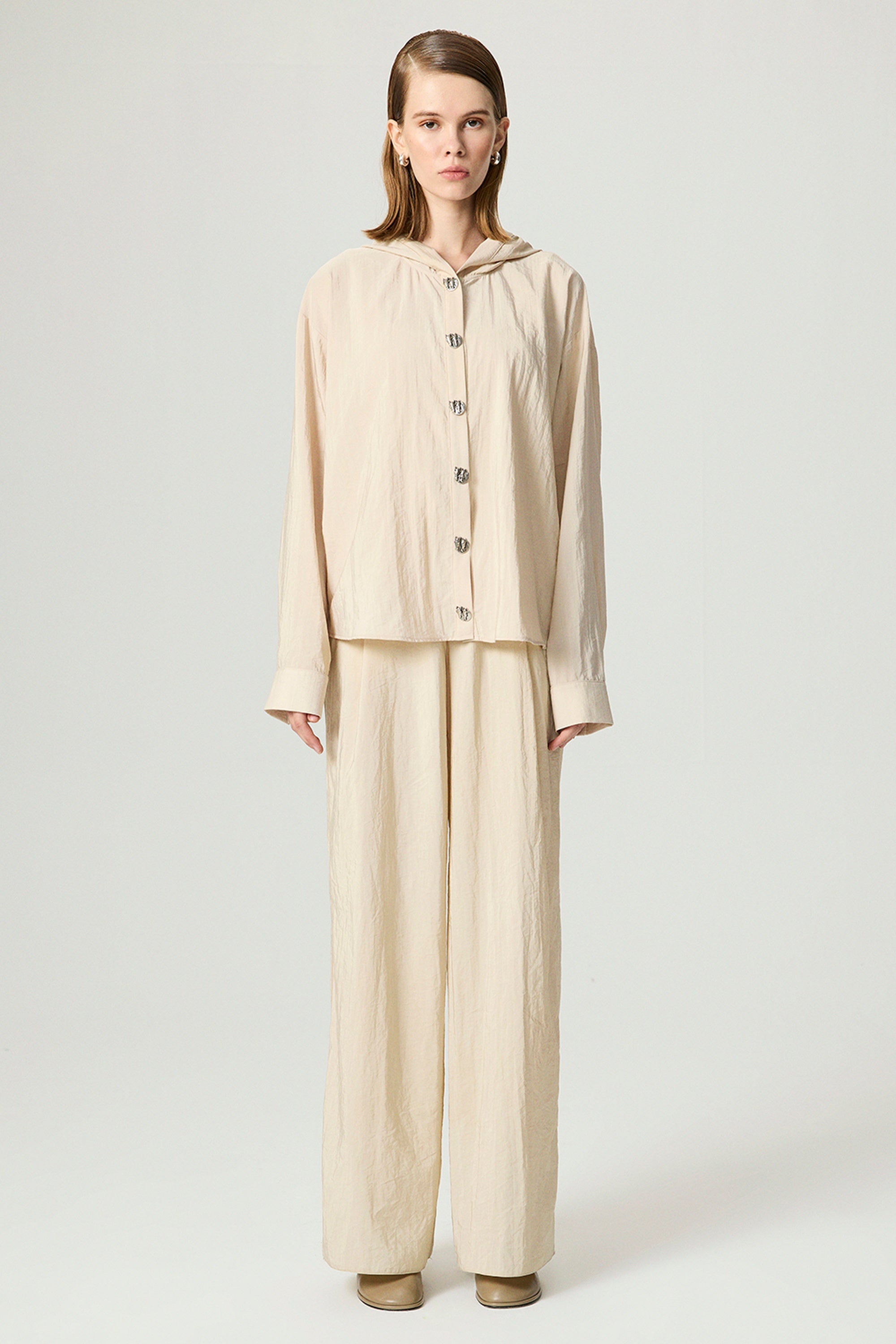 Drawstring-Waist Relaxed Pants