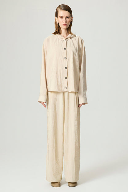 Drawstring-Waist Relaxed Pants