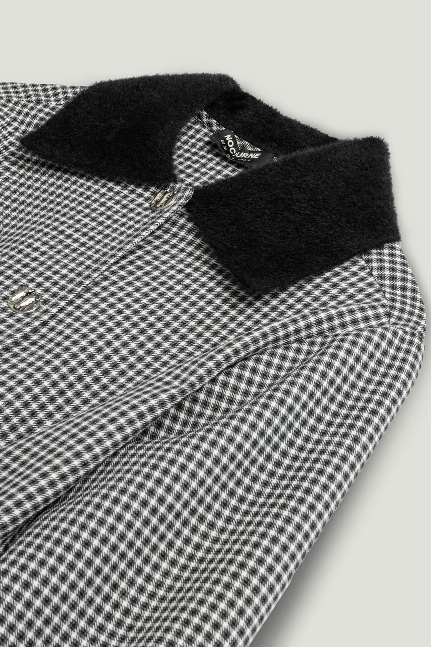 Corset-Back Checked Sculpted Shirt