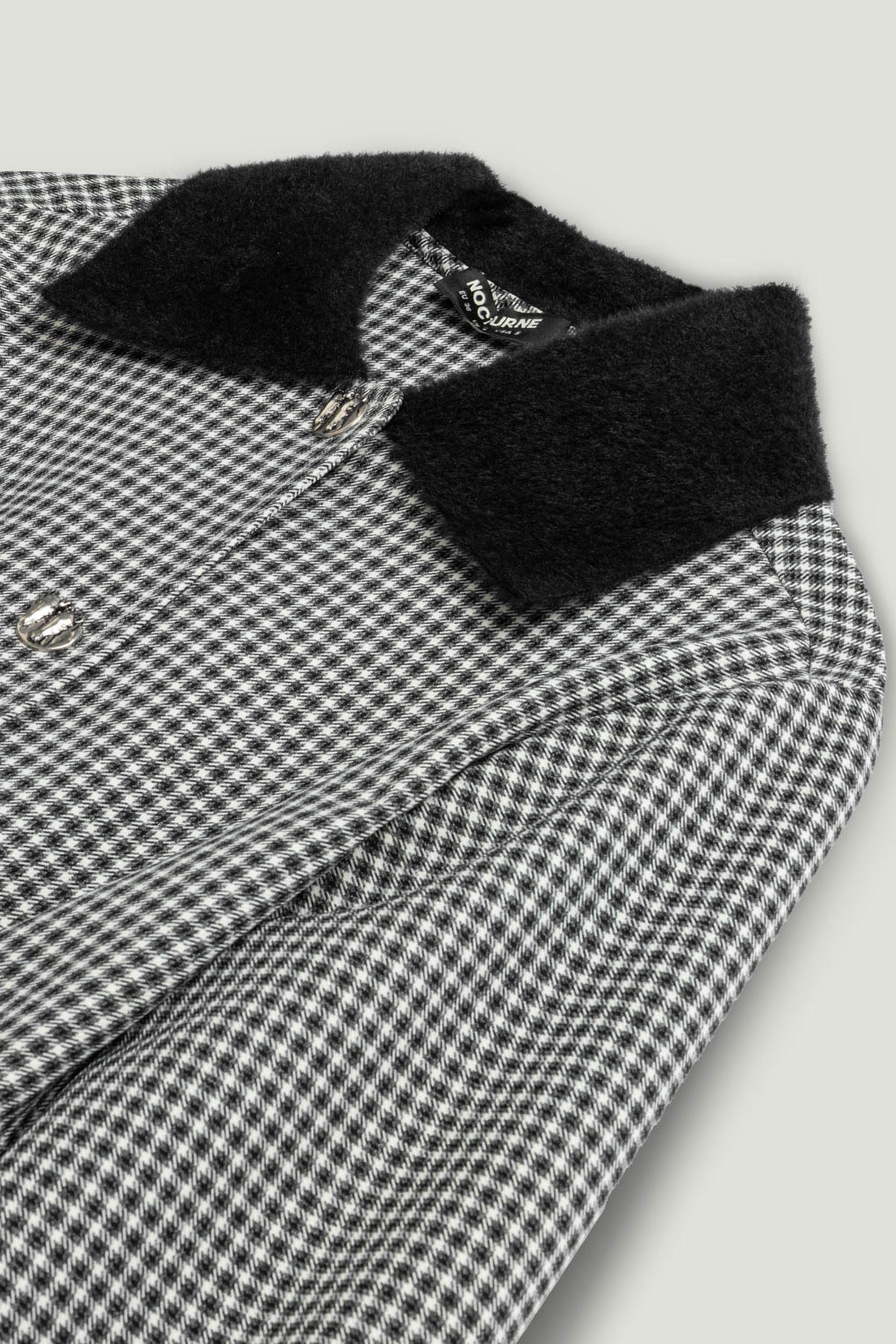 Corset-Back Checked Sculpted Shirt