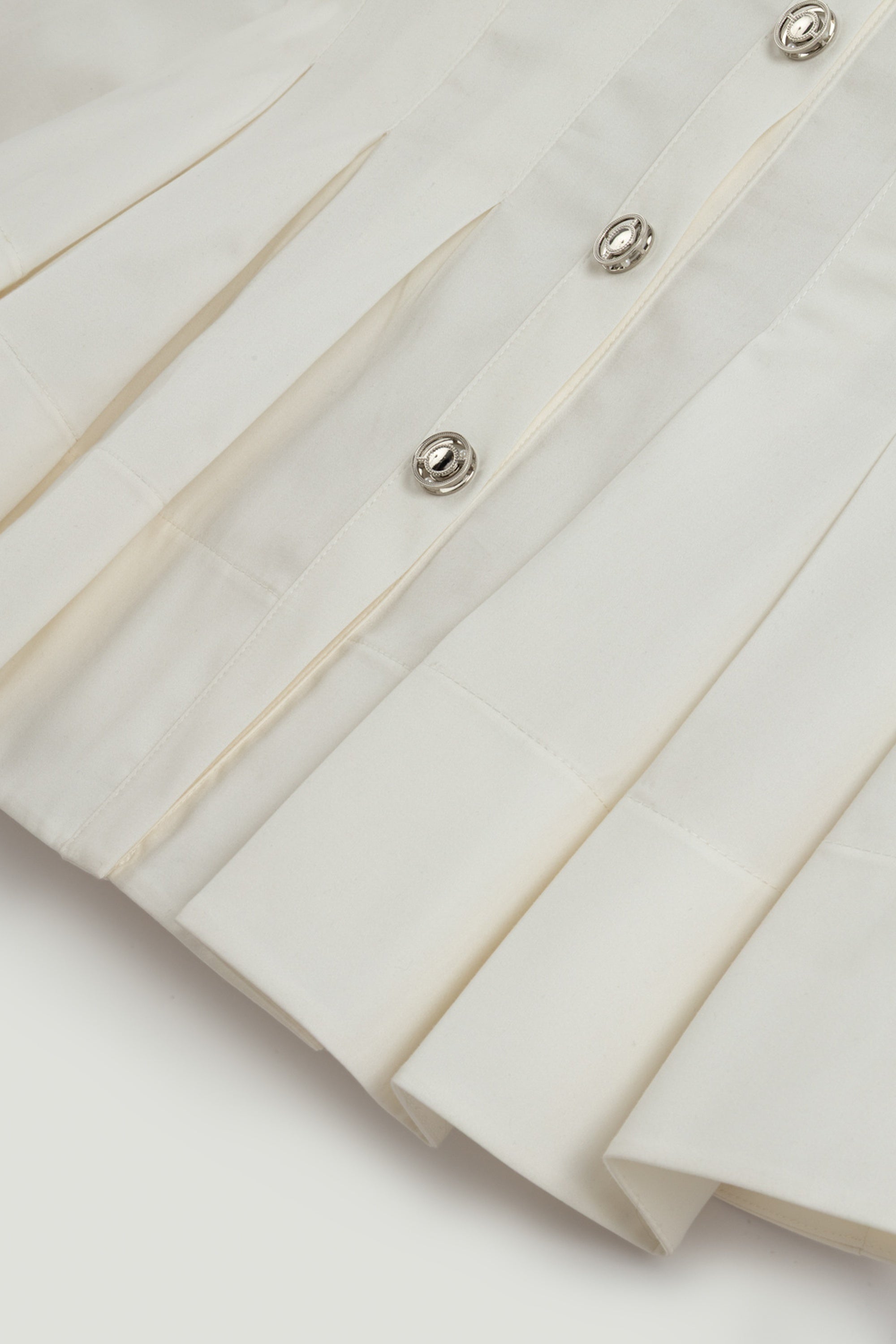 Pleated Hem Button-Down Shirt