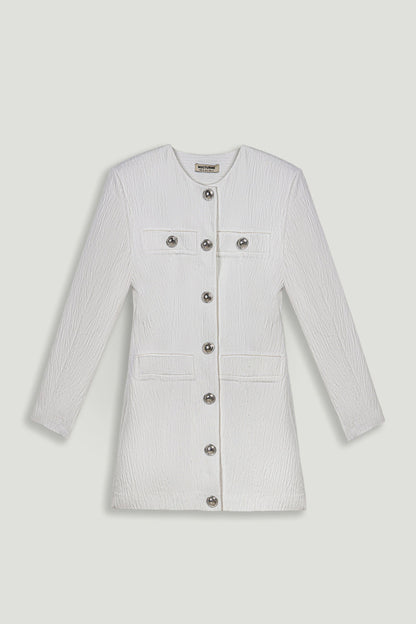 Padded Shoulder Mini Dress