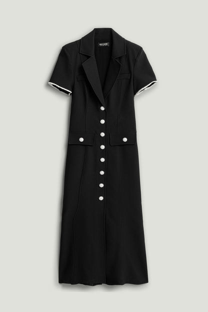 Floral Button-Embellished Maxi Dress