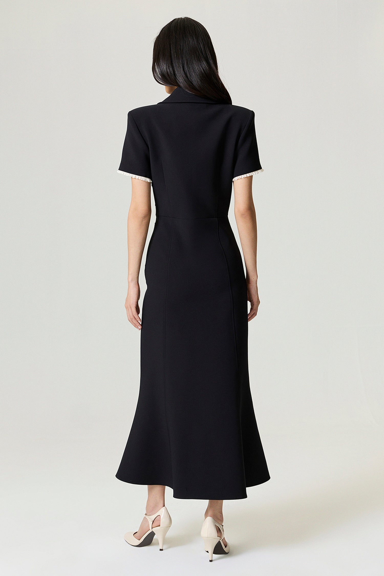 Floral Button-Embellished Maxi Dress