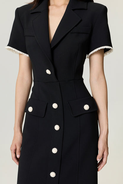 Floral Button-Embellished Maxi Dress