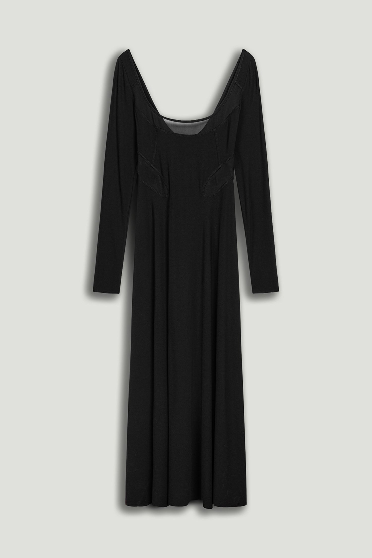 Black Sheer Detailed Maxi Dress