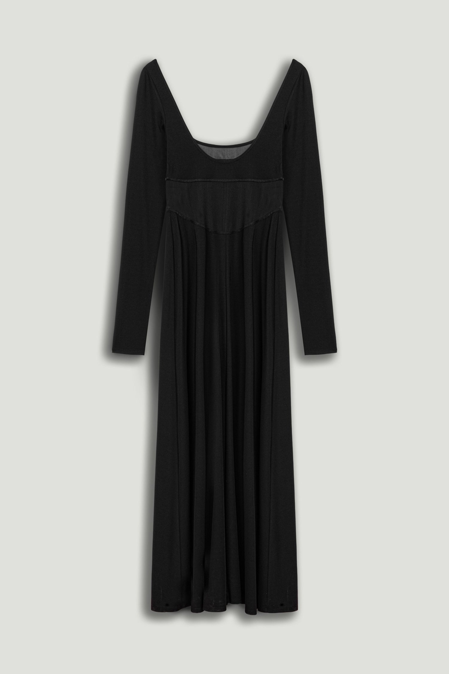 Black Sheer Detailed Maxi Dress