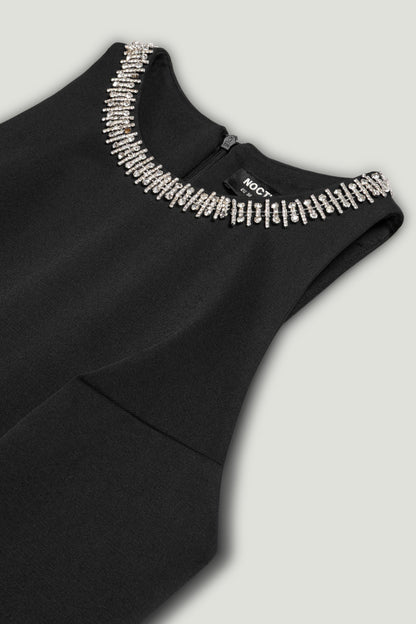 Black Ruffled Mini Dress