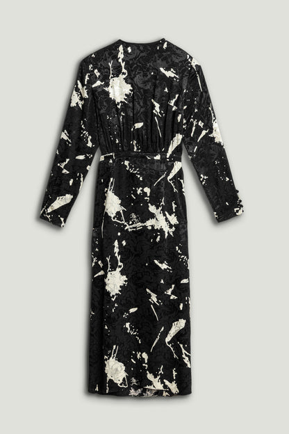 Printed Wrap Maxi Dress