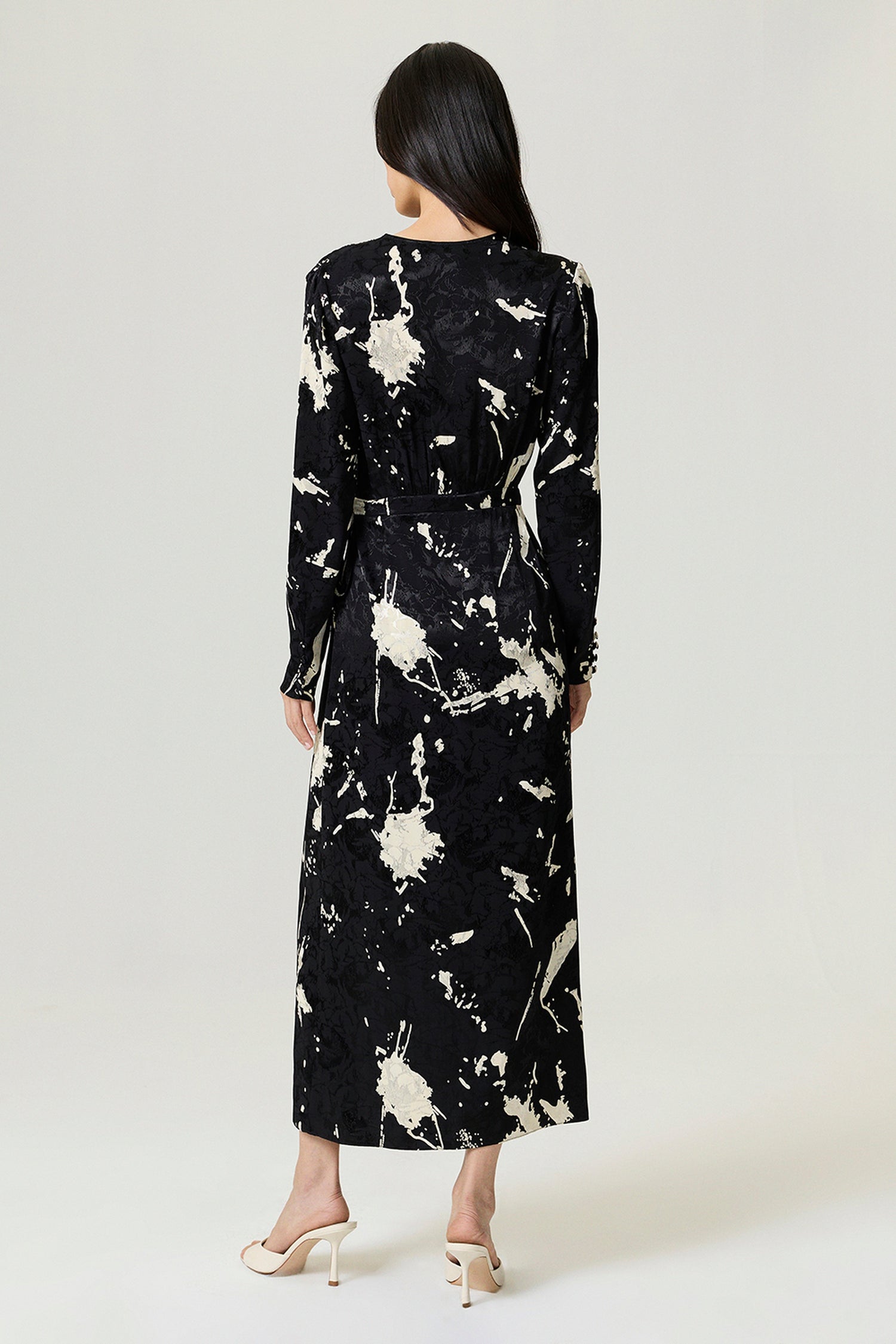 Printed Wrap Maxi Dress