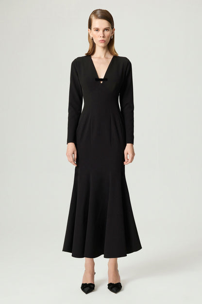 Bow Detail Mermaid Maxi Dress