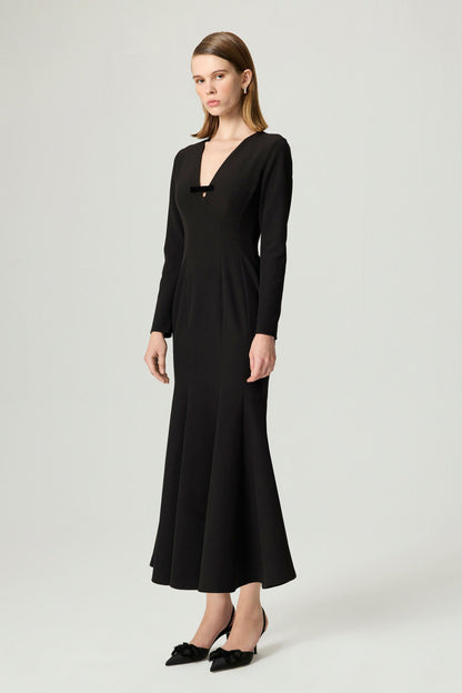 Bow Detail Mermaid Maxi Dress