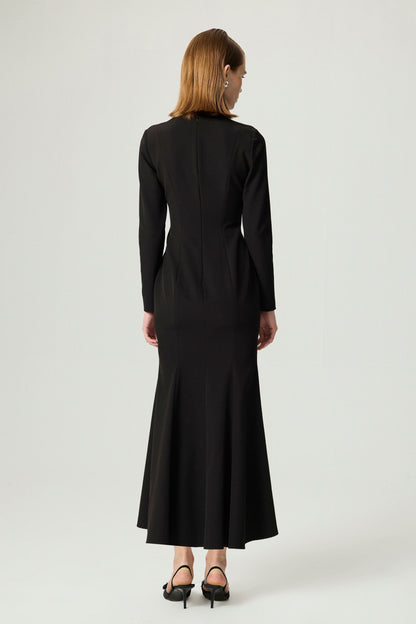 Bow Detail Mermaid Maxi Dress