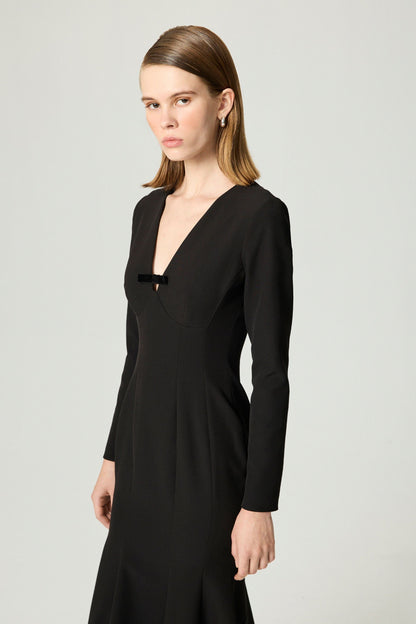 Bow Detail Mermaid Maxi Dress