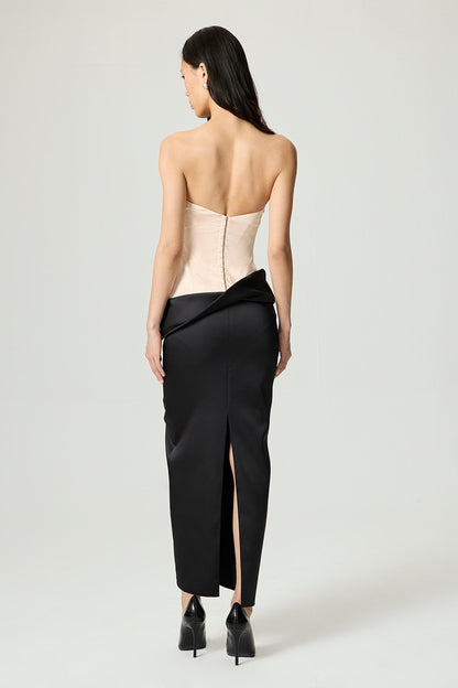 Draped Sweetheart Corset Dress