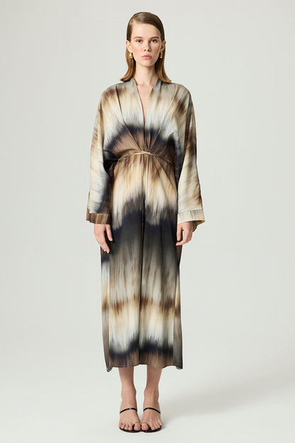 Tie-Dye Patterned Maxi Dress