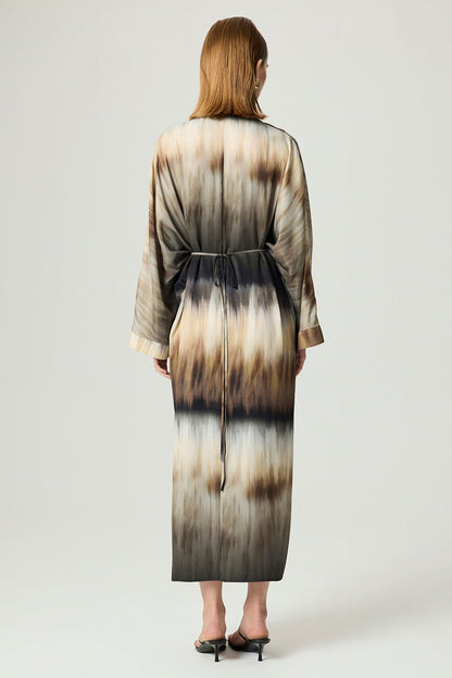 Tie-Dye Patterned Maxi Dress