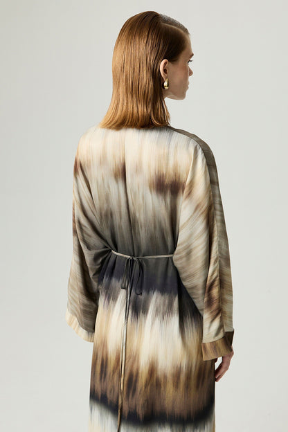 Tie-Dye Patterned Maxi Dress