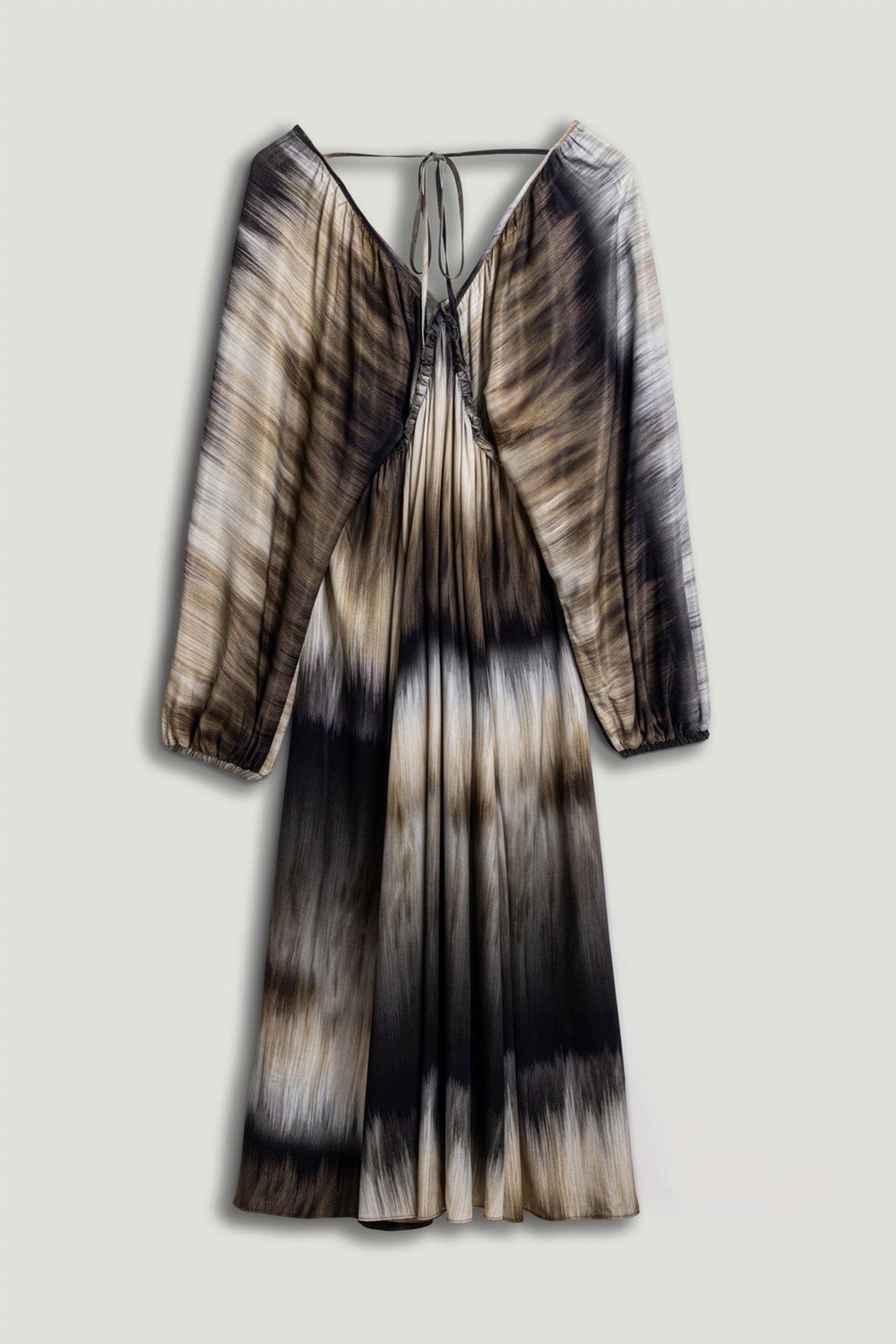 Tie-Back Batik Print Maxi Dress