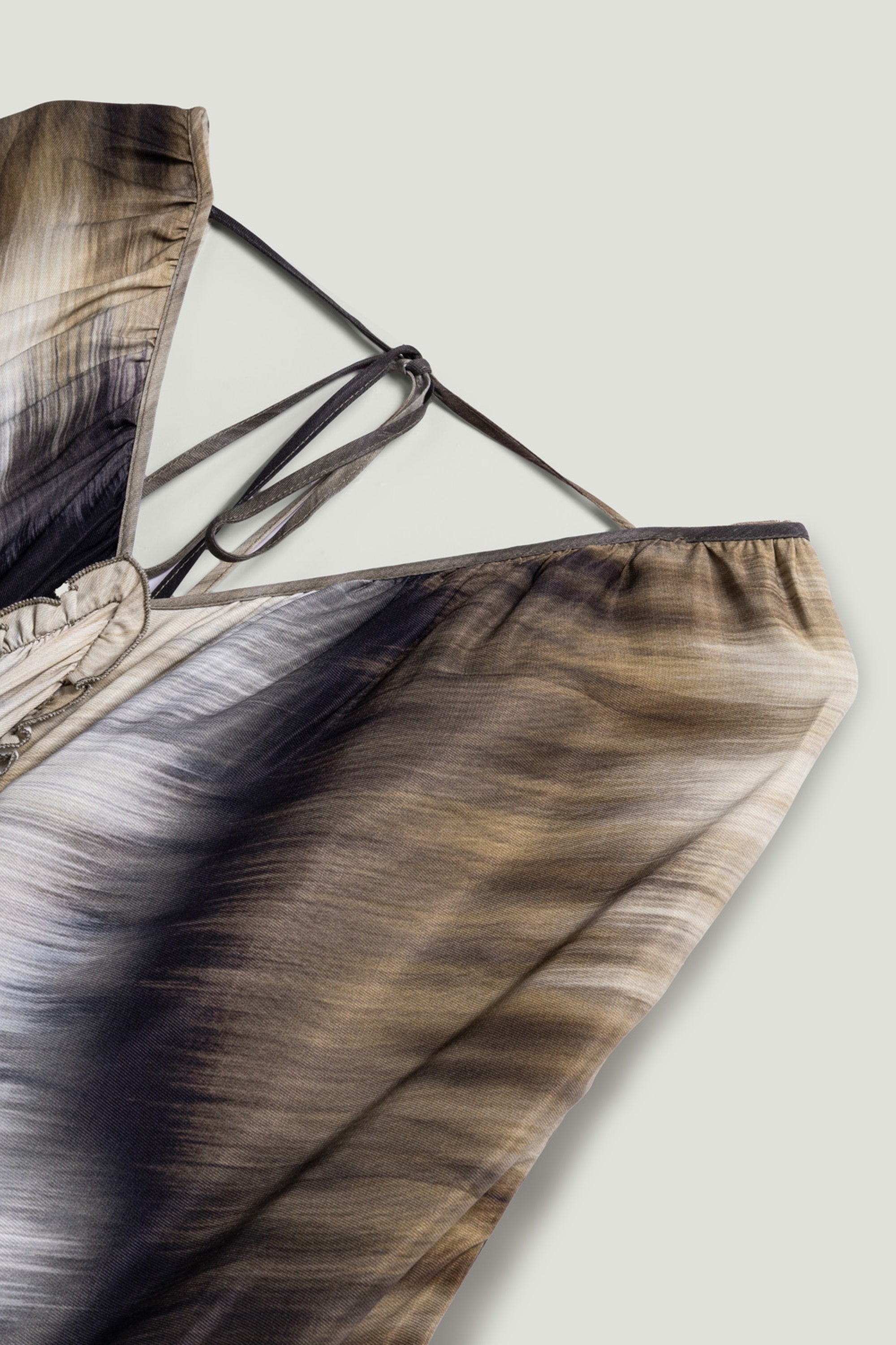 Tie-Back Batik Print Maxi Dress