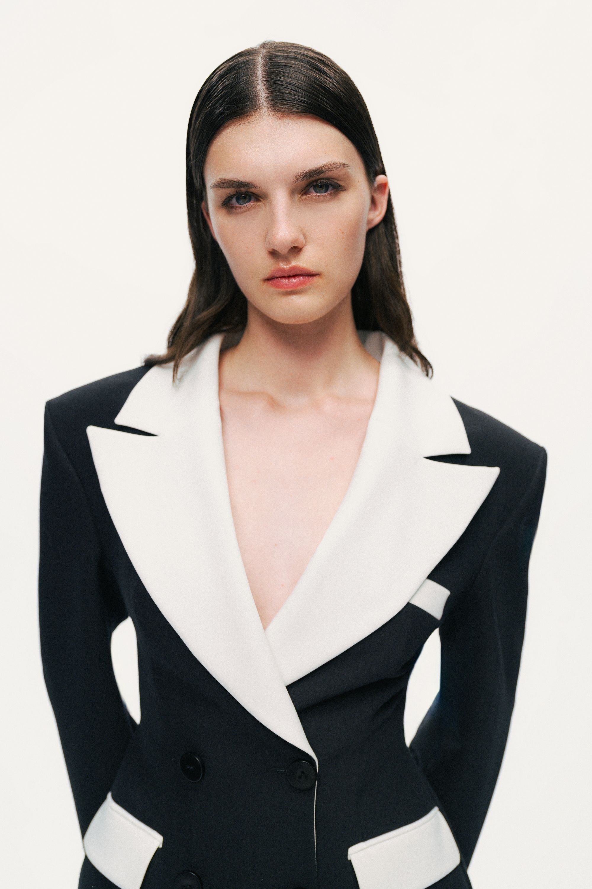 Double-Breasted Blazer Mini Dress