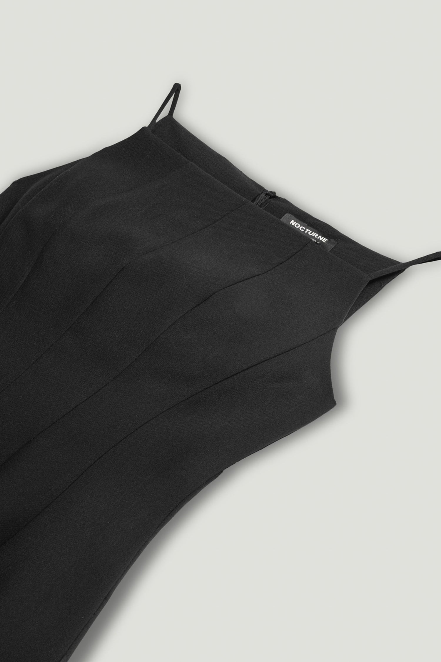 Square-Neck Pleated Midi Dress