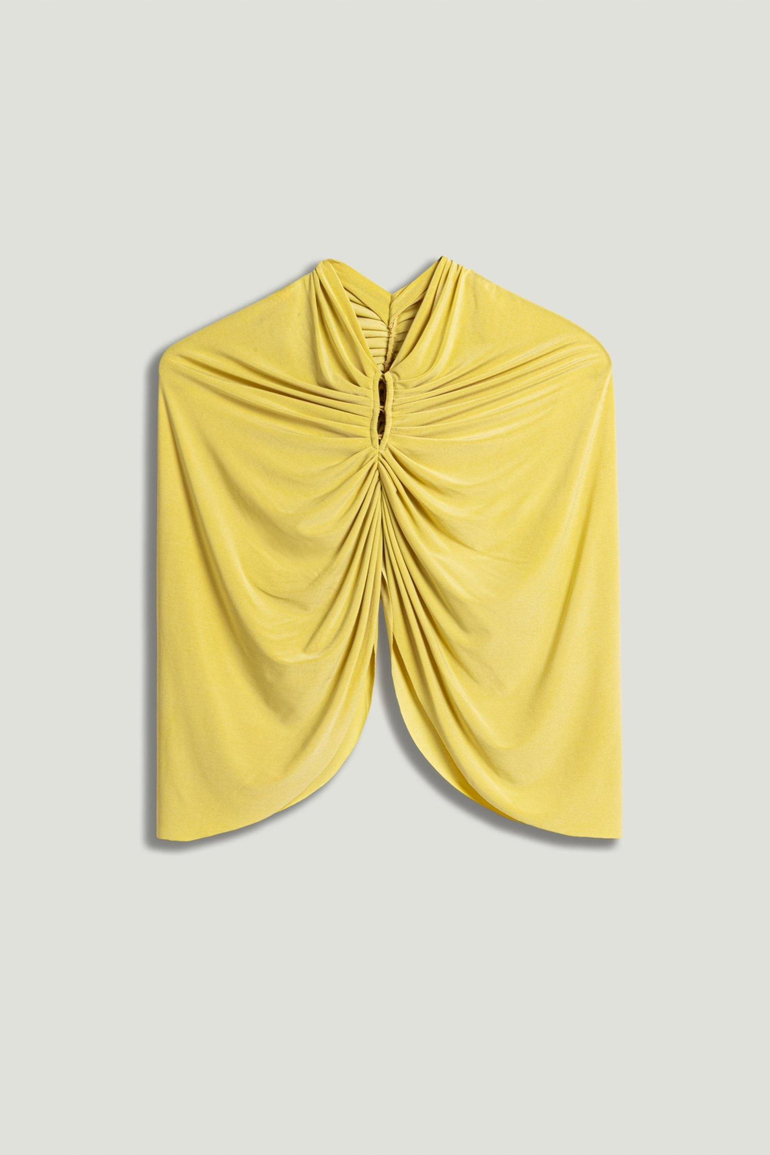 Draped Cowl-Front Column Dress